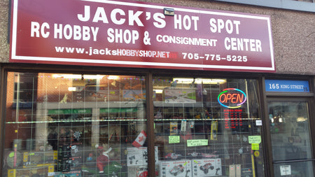 Jacks Hobby Shop  open 165 King St.  Peterborough this site being updated more can be seen at jackshobbyshop.net